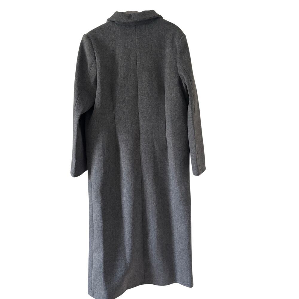 NWT Hot Fashion Gray Long Wool Blend Coat Double Breasted Maxi Coat M - Picture 12 of 12